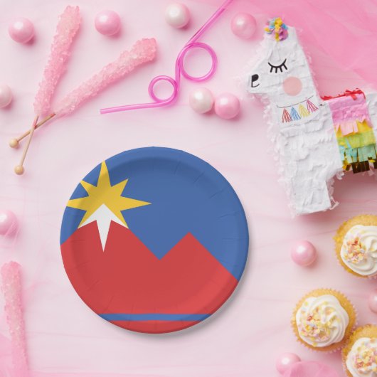 Flagge von Pocatello, Idaho Pappteller (Party)