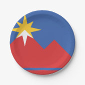 Flagge von Pocatello, Idaho Pappteller (Vorderseite)