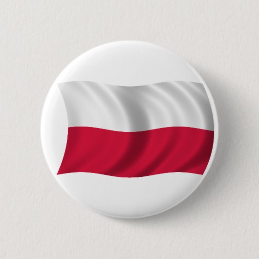 Flagge von Polen Button (Vorderseite)