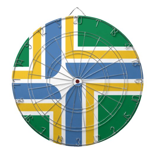 Flagge von Portland, Oregon Dartboard Dartscheibe (vorne)