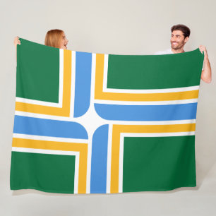 Flagge von Portland (Oregon) Fleecedecke