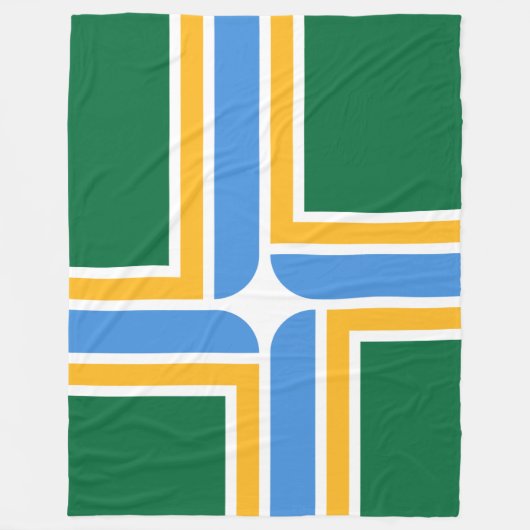 Flagge von Portland (Oregon) Fleecedecke (Vorderseite)