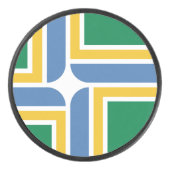 Flagge von Portland, Oregon Hockey Puck (Vorderseite)