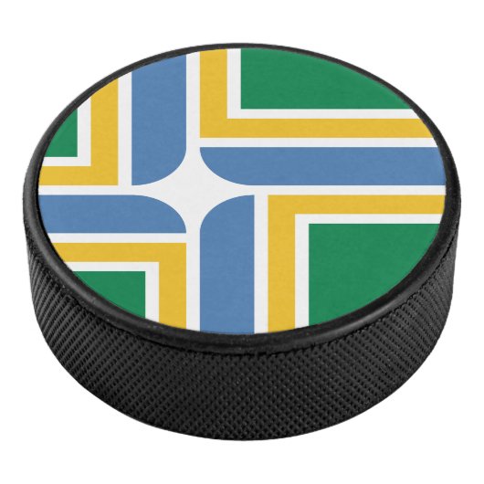 Flagge von Portland, Oregon Hockey Puck (3/4)