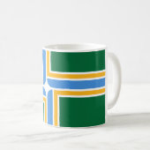 Flagge von Portland (Oregon) Kaffeetasse (VorderseiteRechts)