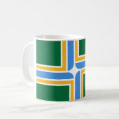 Flagge von Portland (Oregon) Kaffeetasse (Vorderseite Links)