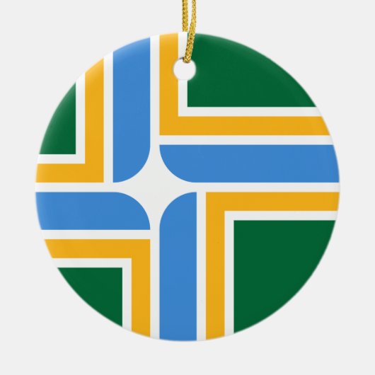 Flagge von Portland (Oregon) Keramik Ornament (Vorne)
