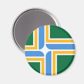 Flagge von Portland (Oregon) Magnet (Vorderseite/Rückseite)