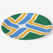 Flagge von Portland (Oregon) Pappteller (Schrägansicht)