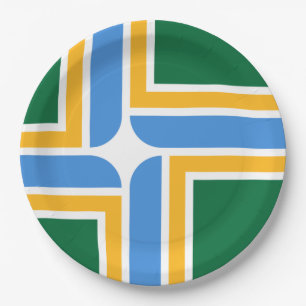 Flagge von Portland (Oregon) Pappteller