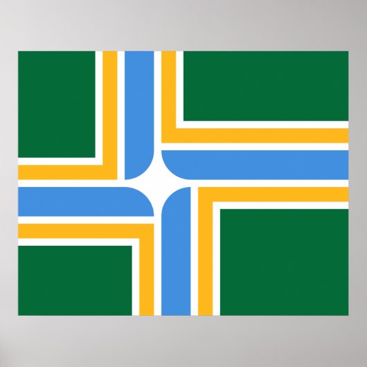 Flagge von Portland (Oregon) Poster (Vorne)