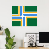 Flagge von Portland (Oregon) Poster (Heimbüro)