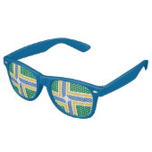 Flagge von Portland, Oregon Retro-Sonnenbrille Partybrille (Schrägansicht)