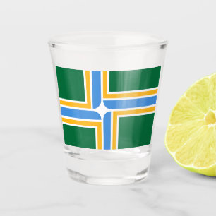 Flagge von Portland (Oregon) Schnapsglas