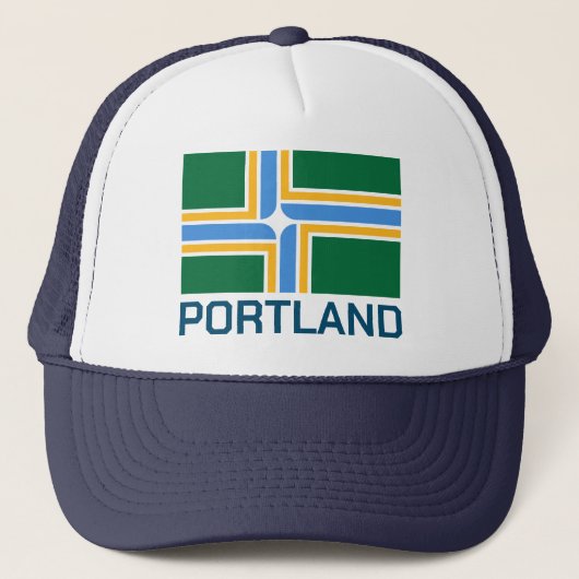 Flagge von Portland - Oregon Truckerkappe (Vorderseite)