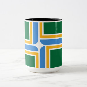 Flagge von Portland (Oregon) Zweifarbige Tasse