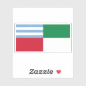 Flagge von Portoviejo, Ecuador Aufkleber (Blatt)