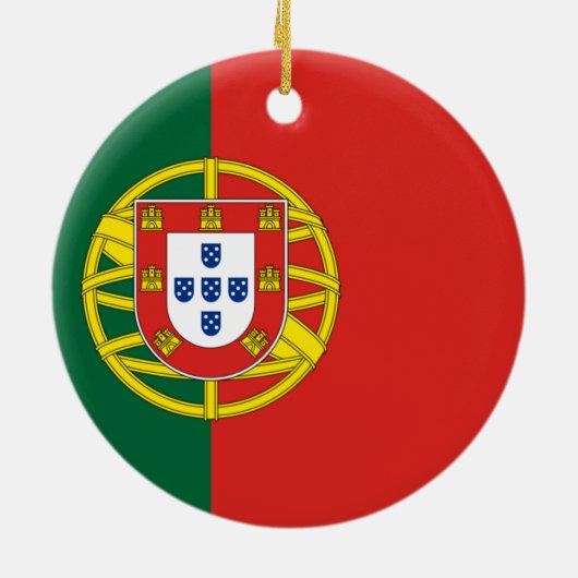 Flagge von Portugal Keramikornament (Hinten)