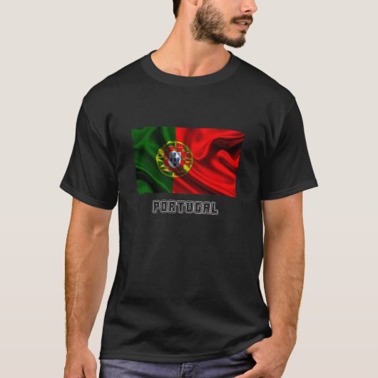 Flagge von Portugal, portugiesische Flagge T-Shirt (Vorderseite)