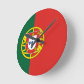 Flagge von Portugal Runde Wanduhr (Winkel)