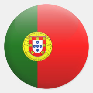 Flagge von Portugal Runder Aufkleber