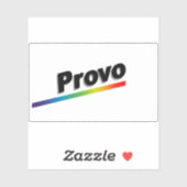 Flagge von Provo, Utah (1989-2015) Aufkleber (Blatt)
