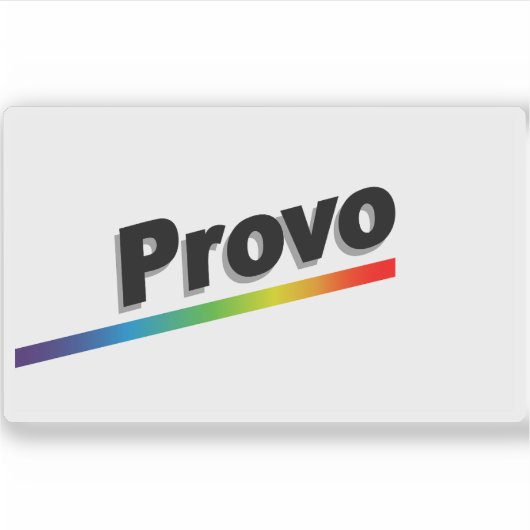 Flagge von Provo, Utah (1989-2015) Aufkleber (Vorderseite)