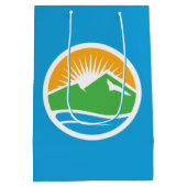 Flagge von Provo, Utah Mittlere Geschenktüte (Rückseite)