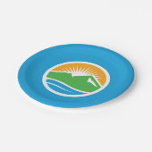 Flagge von Provo, Utah Pappteller (Schrägansicht)