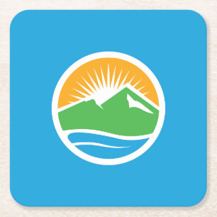 Flagge von Provo, Utah Rechteckiger Pappuntersetzer