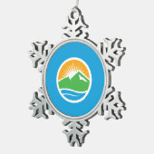 Flagge von Provo, Utah Schneeflocken Zinn-Ornament (Rechts)