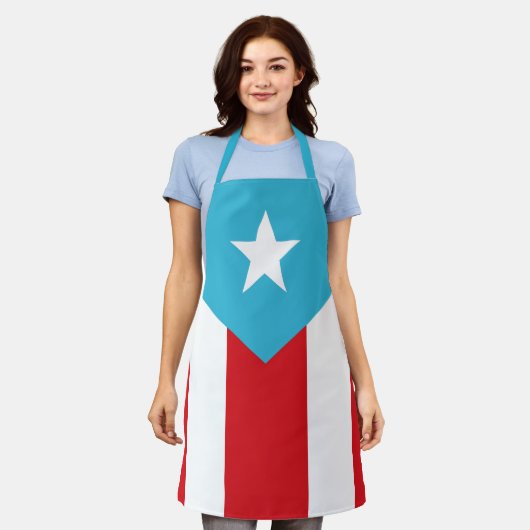 Flagge von Puerto Rico 1892 Schürze (Getragen)