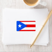 Flagge von Puerto Rico Adressaufkleber (Insitu)