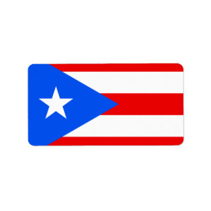 Flagge von Puerto Rico Adressaufkleber
