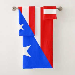 Flagge von Puerto Rico Badhandtuch Set