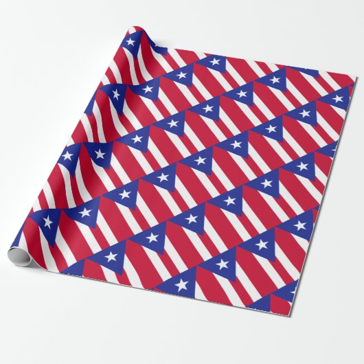 Flagge von Puerto- Rico - Banderade Puerto Rico Geschenkpapier (Ungerollt)