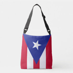 Flagge von Puerto- Rico - Banderade Puerto Rico Tragetaschen Mit Langen Trägern