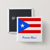 Flagge von Puerto Rico Button (Vorne & Hinten)