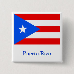 Flagge von Puerto Rico Button