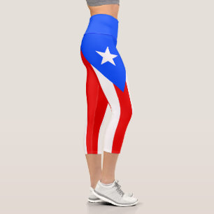 Flagge von Puerto Rico Capri Leggings