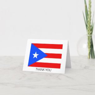 Flagge von Puerto Rico Dankeskarte