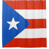 Flagge von Puerto Rico Duschvorhang (Vorderseite)