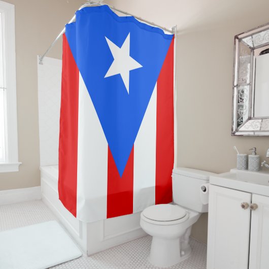 Flagge von Puerto Rico Duschvorhang (Beispiel)