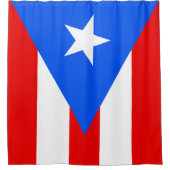 Flagge von Puerto Rico Duschvorhang (Vorderseite)