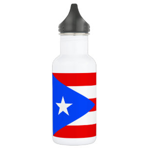 Flagge von Puerto Rico Edelstahlflasche