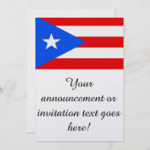 Flagge von Puerto Rico Einladung (Vorne/Hinten)
