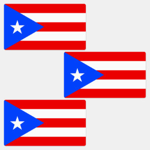 Flagge von Puerto Rico Etiketten