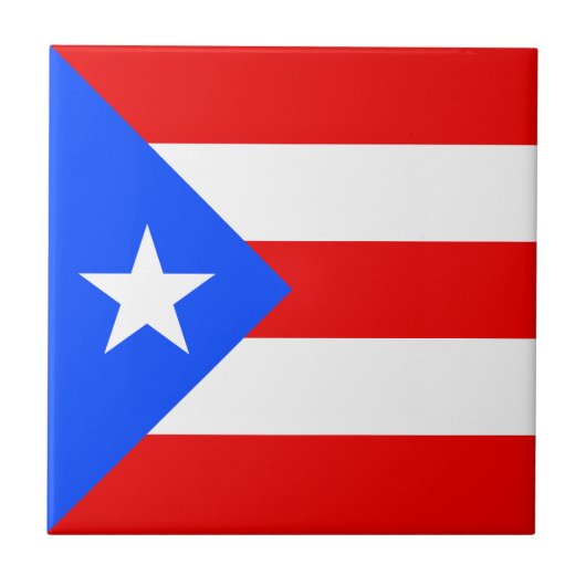 Flagge von Puerto Rico Fliese (Vorderseite)