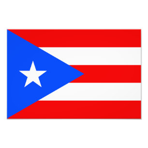 Flagge von Puerto Rico Fotodruck