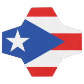 Flagge von Puerto Rico Fußball (Flach)